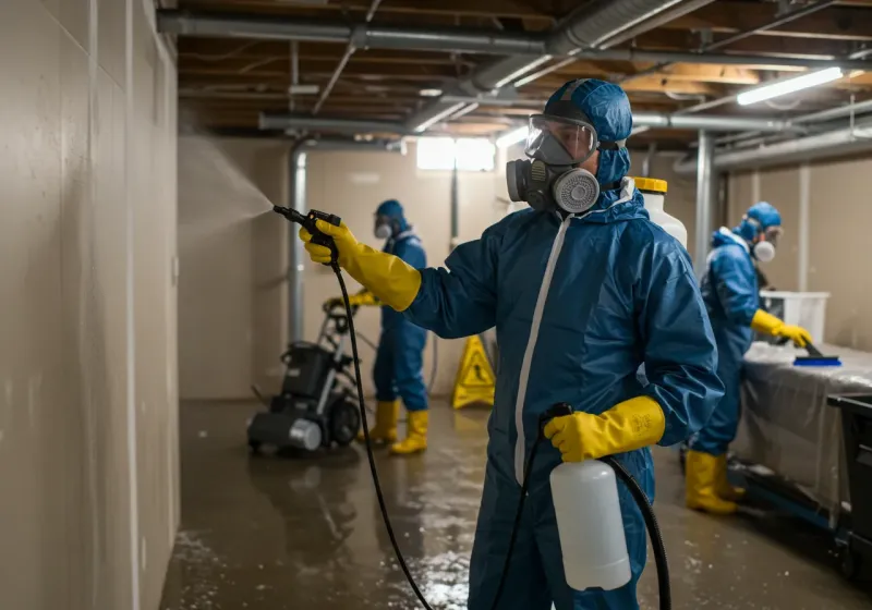 Basement Sanitization and Antimicrobial Treatment process in South Haven, IN