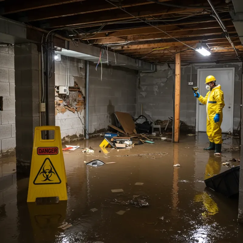 Flooded Basement Electrical Hazard in South Haven, IN Property